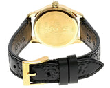 Gucci G Timeless Quartz Black Dial Black Leather Strap Watch For Women - YA126581A Authentic Buy Shop Now