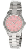 Gucci G Timeless Quartz Pink Dial Silver Steel Strap Watch for Women - YA1265033 Authentic Buy Shop Now