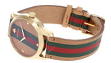Gucci G Timeless Quartz Brown Dial Brown Leather Strap Unisex Watch - YA1264077 Authentic Buy Shop Now