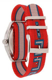 Gucci G Timeless Quartz Red Dial Two Tone NATO Strap Watch For Men - YA1264070 Authentic Buy Shop Now