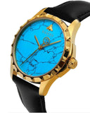 Gucci G Timeless Turquoise Blue Dial Black Leather Strap Watch For Men - YA126462 Authentic Buy Shop Now