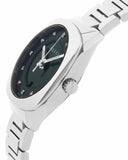 Gucci GG2570 Diamonds Black Dial Silver Steel Strap Watch For Women - YA142503 Authentic Buy Shop Now
