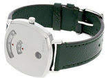 Gucci Grip Quartz Silver Dial Green Leather Strap Unisex Watch - YA157406 Authentic Buy Shop Now