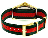 Gucci G Timeless Quartz Green & Red Dial Green & Red NATO Strap Watch For Men - YA126487A Authentic Buy Shop Now