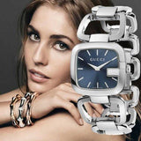 Gucci G Gucci Blue Dial Silver Steel Strap Watch For Women - YA125405 Authentic Buy Shop Now