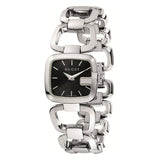 Gucci G Gucci Diamonds Black Dial Silver Steel Strap Watch For Women - YA125406 Authentic Buy Shop Now