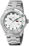 Gucci G Timeless Silver Dial Silver Steel Strap Watch For Men - YA126232 Authentic Buy Shop Now