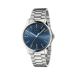 Gucci G Timeless Blue Dial Silver Steel Strap Watch For Men - YA126316 Authentic Buy Shop Now