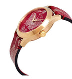 Gucci G Timeless Quartz Red Dial Red Leather Strap Watch For Women - YA1264054 Authentic Buy Shop Now