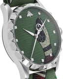 Gucci G Timeless Le Marche Des Merveilles Green Dial Green Leather Strap Watch for Women - YA1264081 Authentic Buy Shop Now