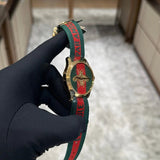Gucci G Timeless Quartz Green & Red Dial Green & Red NATO Strap Watch For Men - YA126487A Authentic Buy Shop Now