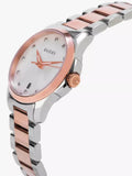 Gucci G Timeless Diamonds Mother of Pearl Dial Two Tone Steel Strap Watch For Women - YA126544 Authentic Buy Shop Now