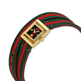 Gucci G-Frame Multicolored Dial Two Tone Nylon Strap Watch For Women - YA128527 Authentic Buy Shop Now