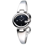 Gucci Guccisima Quartz Black Dial Silver Steel Strap Watch For Women - YA134501 Authentic Buy Shop Now