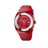 Gucci Sync Quartz Red Dial Red Rubber Strap Watch For Women - YA137303 Authentic Buy Shop Now