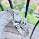 Gucci Diamantissima Diamonds Mother of Pearl Dial Silver Mesh Bracelet Watch for Women - YA141512 Authentic Buy Shop Now