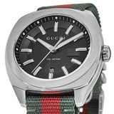 Gucci GG2570 Quartz Black Dial Green & Red Nylon Strap Watch For Men - YA142305 Authentic Buy Shop Now
