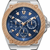 Guess Legacy Analog Blue Dial Blue Denim Strap Watch for Men - W1058G1 Authentic Buy Shop Now