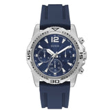 Guess Commander Blue Dial Blue Rubber Strap Watch for Men - GW0211G1 Authentic Buy Shop Now