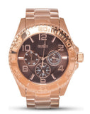 Guess BFF Multifunction Brown Dial Rose Gold Steel Strap Watch for Women - W0231L8 Authentic Buy Shop Now