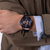 Guess Poseidon Chronograph Blue Dial Blue Silicone Strap Watch For Men - GW0425G3 Authentic Buy Shop Now