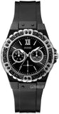 Guess Limelight Diamonds Black Dial Black Rubber Strap Watch for Women - GW0041L5 Authentic Buy Shop Now