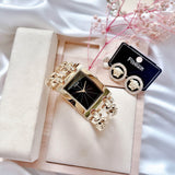 Guess Trend Multi Chain Black Dial Gold Steel Strap Watch for Women - U1117L5 Authentic Buy Shop Now