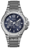 Guess Rigor Quartz Black Dial Silver Steel Strap Watch For Men - W0218G2 Authentic Buy Shop Now