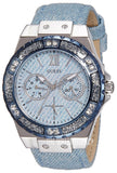 Guess Limelight Quartz Blue Dial Blue Leather Strap Watch For Men - W0775l1 Authentic Buy Shop Now
