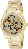 Guess G Twist Diamonds Gold Dial Gold Steel Strap Watch For Women - W1201L2 Authentic Buy Shop Now