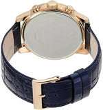 Guess Horizon Chronograph Blue Dial Blue Leather Strap Watch For Men - W0380G5 Authentic Buy Shop Now
