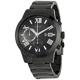 Guess Atlas Chronograph Black Dial Black Steel Strap Watch For Men - W0668G5 Authentic Buy Shop Now