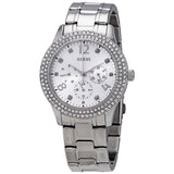 Guess Bedazzle Diamonds Silver Dial Silver Steel Strap Watch For Women - W1097L1 Authentic Buy Shop Now