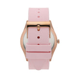Guess Clarity Gold Dial Pink Silicone Strap Watch for Women - GW0109L2 Authentic Buy Shop Now