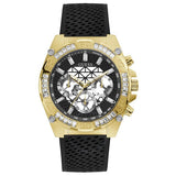 Guess Trophy Multifunction Black Dial Black Rubber Strap Watch for Men - GW0333G2 Authentic Buy Shop Now