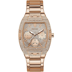 Guess Raven Diamonds Rose Gold Dial Rose Gold Steel Strap Watch for Women - GW0104L3 Authentic Buy Shop Now
