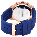 Guess Confetti Diamonds Gold Dial Blue Rubber Strap Watch For Women - W1098L6 Authentic Buy Shop Now