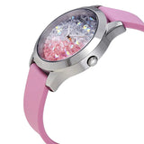 Guess Crush Crystals Silver Dial Pink Rubber Strap Watch for Women - W1223L1 Authentic Buy Shop Now