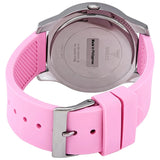 Guess Crush Crystals Silver Dial Pink Rubber Strap Watch for Women - W1223L1 Authentic Buy Shop Now
