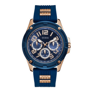 Guess Delta Blue Dial Blue Silicone Strap Watch for Men - GW0051G3 Authentic Buy Shop Now