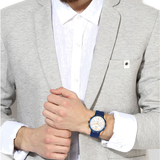 Guess Caliber Chronograph White Dial Blue Silicone Strap Watch for Men - W0864G5 Authentic Buy Shop Now