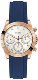 Guess Eclipse White Dial Blue Rubber Strap Watch for Women - GW0315L2 Authentic Buy Shop Now