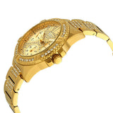 Guess Frontier Diamonds Gold Dial Gold Steel Strap Watch For Women - W1156L2 Authentic Buy Shop Now