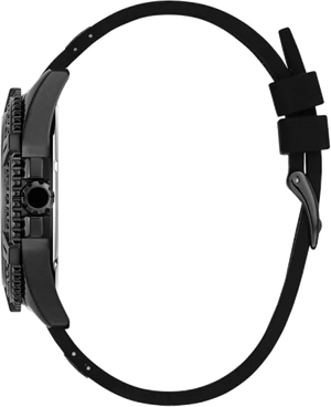 Guess Frontier Crystals Black Dial Black Silicone Strap Watch For Men - W1132G3 Authentic Buy Shop Now