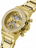 Guess Fusion Chronograph Gold Dial Gold Steel Strap Watch for Women - GW0552L2 Authentic Buy Shop Now