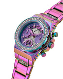 Guess Fusion Chronograph Purple Dial Purple Steel Strap Watch for Women - GW0552L4 Authentic Buy Shop Now