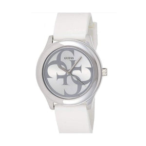 Guess G Twist Quartz White Dial White Silicone Strap Watch For Women - W0911L1 Authentic Buy Shop Now