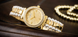 Guess Gala Diamonds Gold Dial Two Tone Steel Strap Watch for Women - GW0531L2 Authentic Buy Shop Now