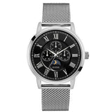 Guess Delancey Black Dial Silver Mesh Bracelet Watch for Men - W0871G1 Authentic Buy Shop Now