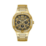 Guess Duke Glitz Crystals Gold Dial Gold Steel Strap Watch For Men - GW0576G2 Authentic Buy Shop Now